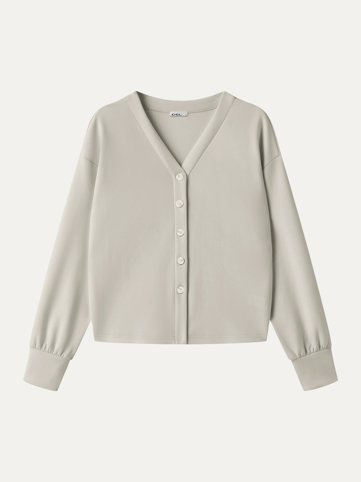 OGLmove Women's Modal Spacer Knit V-Neck Cardigan