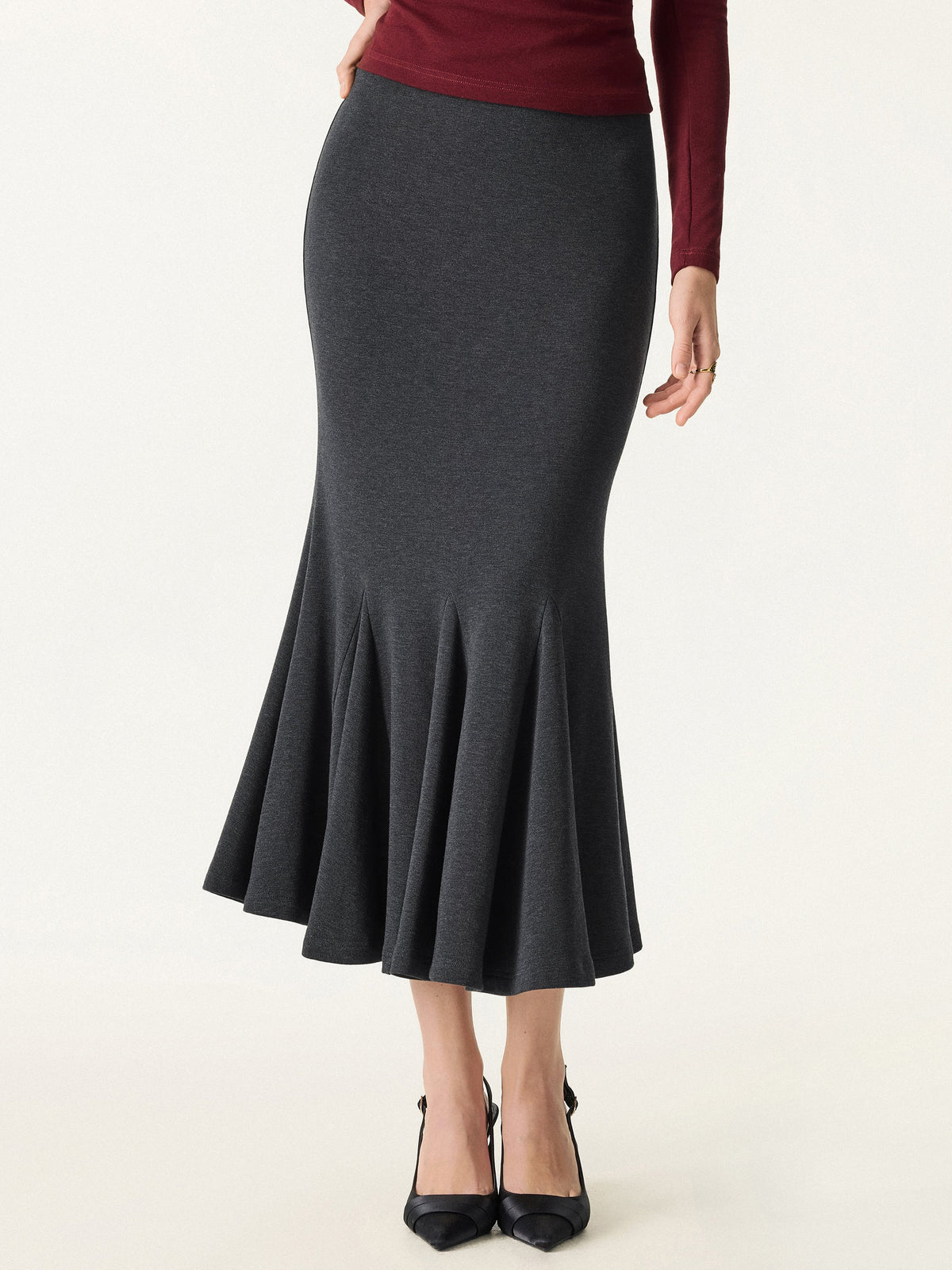 OGLmove Women's Eco-Mousse® High-Rise Mermaid Midi Skirt