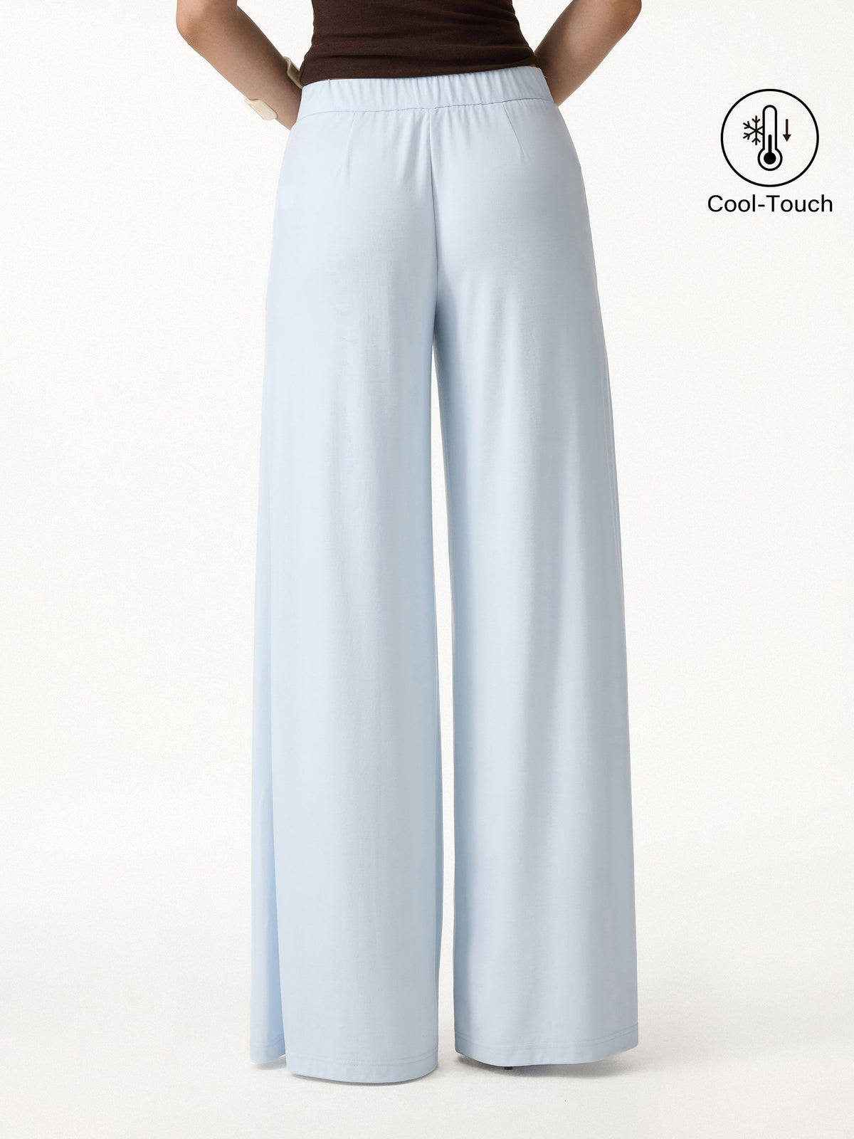 OGLmove Women's Ponte Mid-Rise Wide-Leg Pants with Pockets