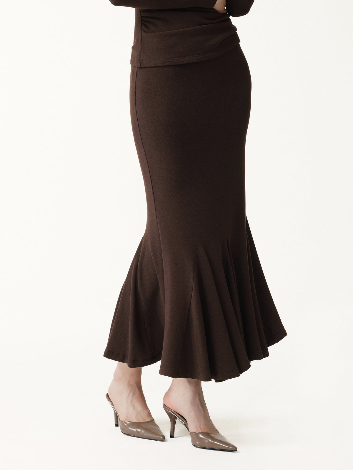OGLmove Women's Eco-Mousse High-Rise Mermaid Midi Skirt