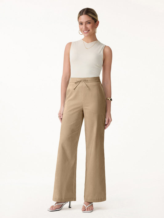 OGLmove Women's Drawstring Wide Leg Pants with Pockets