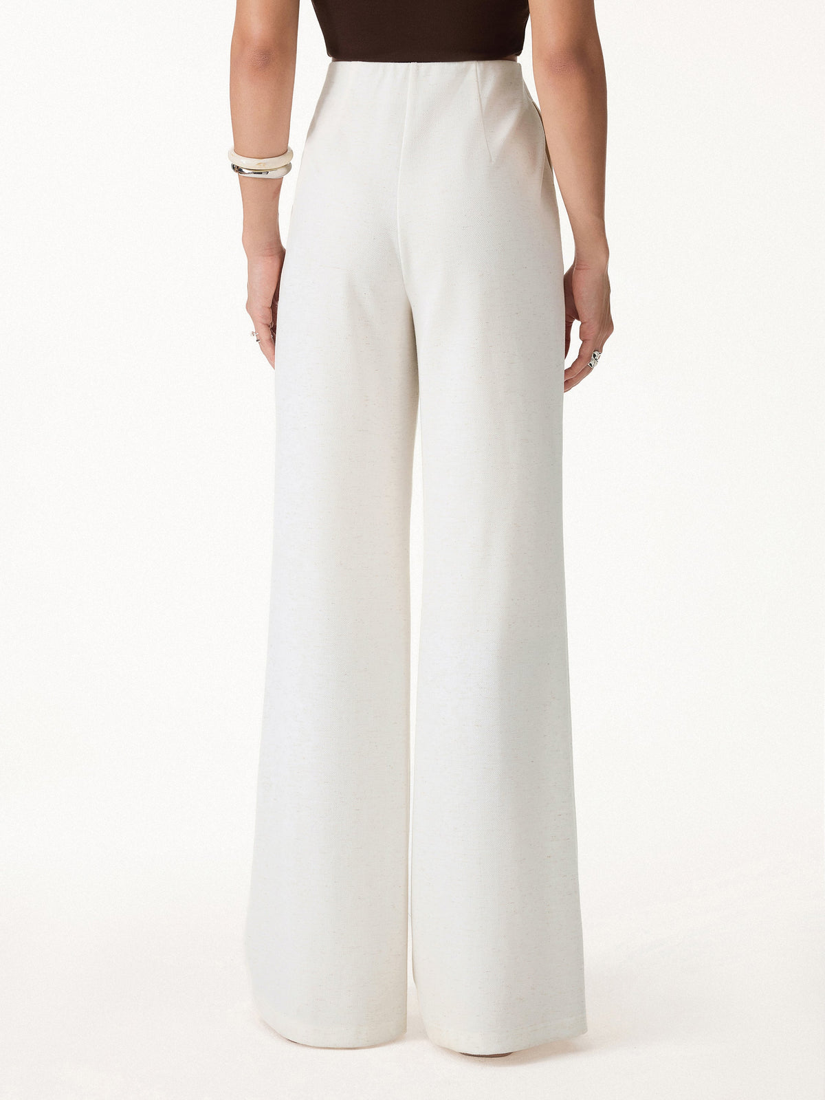 OGLmove Women's Airy Stretch Linen-Like Wide Flare Pants