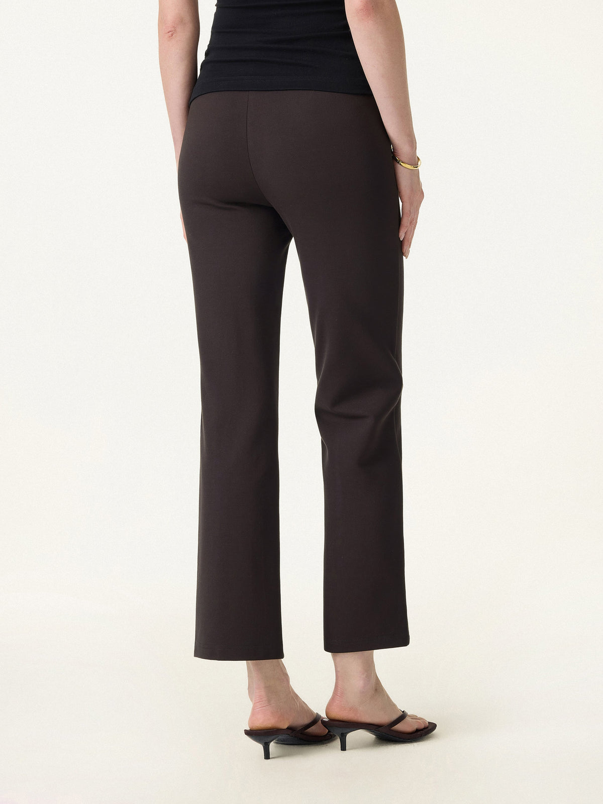 OGLmove Women's Wrinkle-Resistant High-Rise Cropped Flare Leg Travel Pants