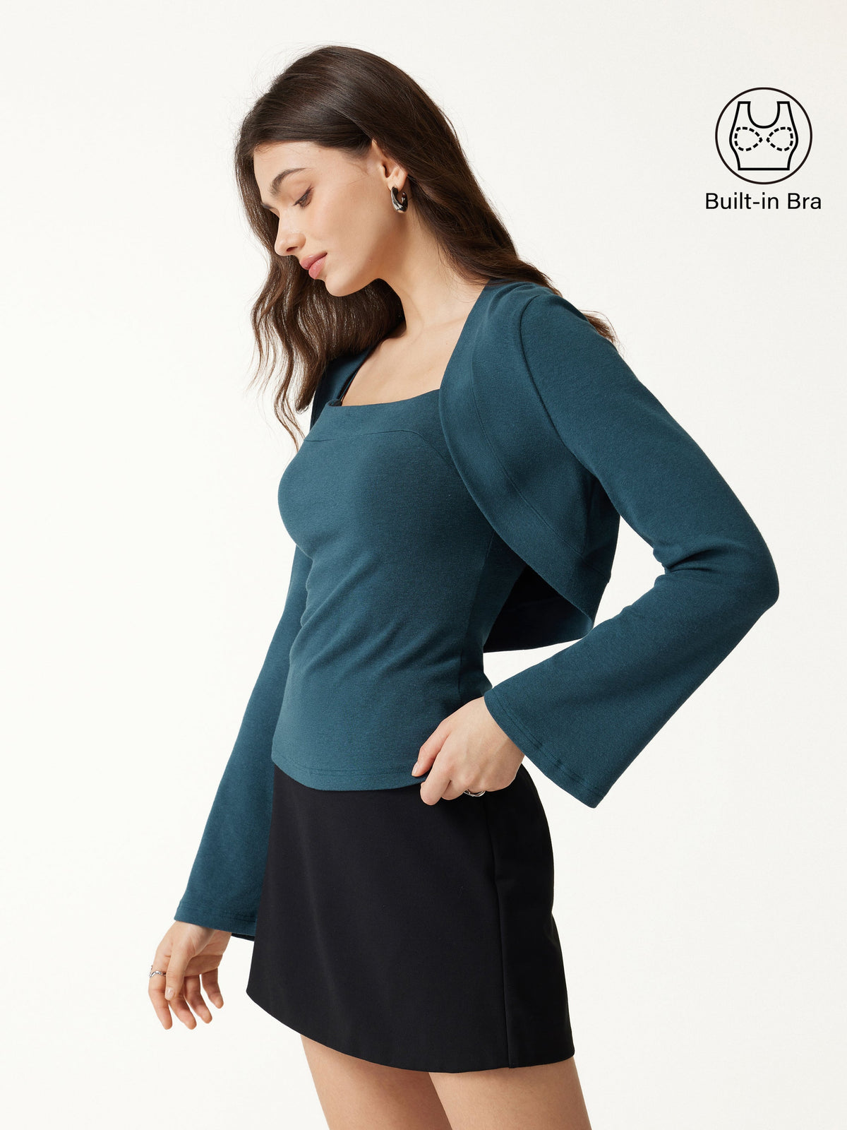 OGLmove Women's Eco-Mousse® 2-Piece Square Neck Spaghetti Strap Bra Cami Set
