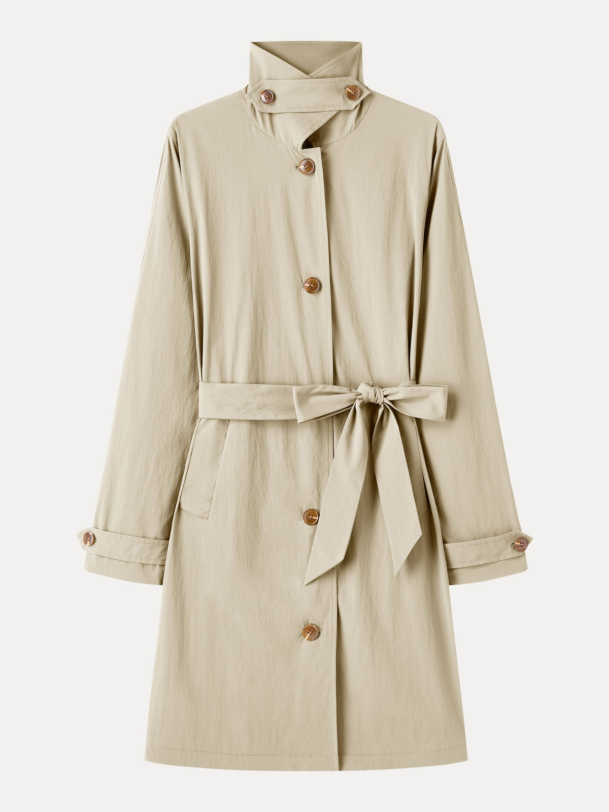 OGLmove Women's Water-Repellent Notched Collar Trench Coat