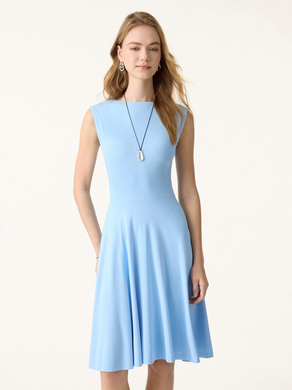 OGLmove Women's SkinKiss Boatneck Wide Shoulder Bra Dress