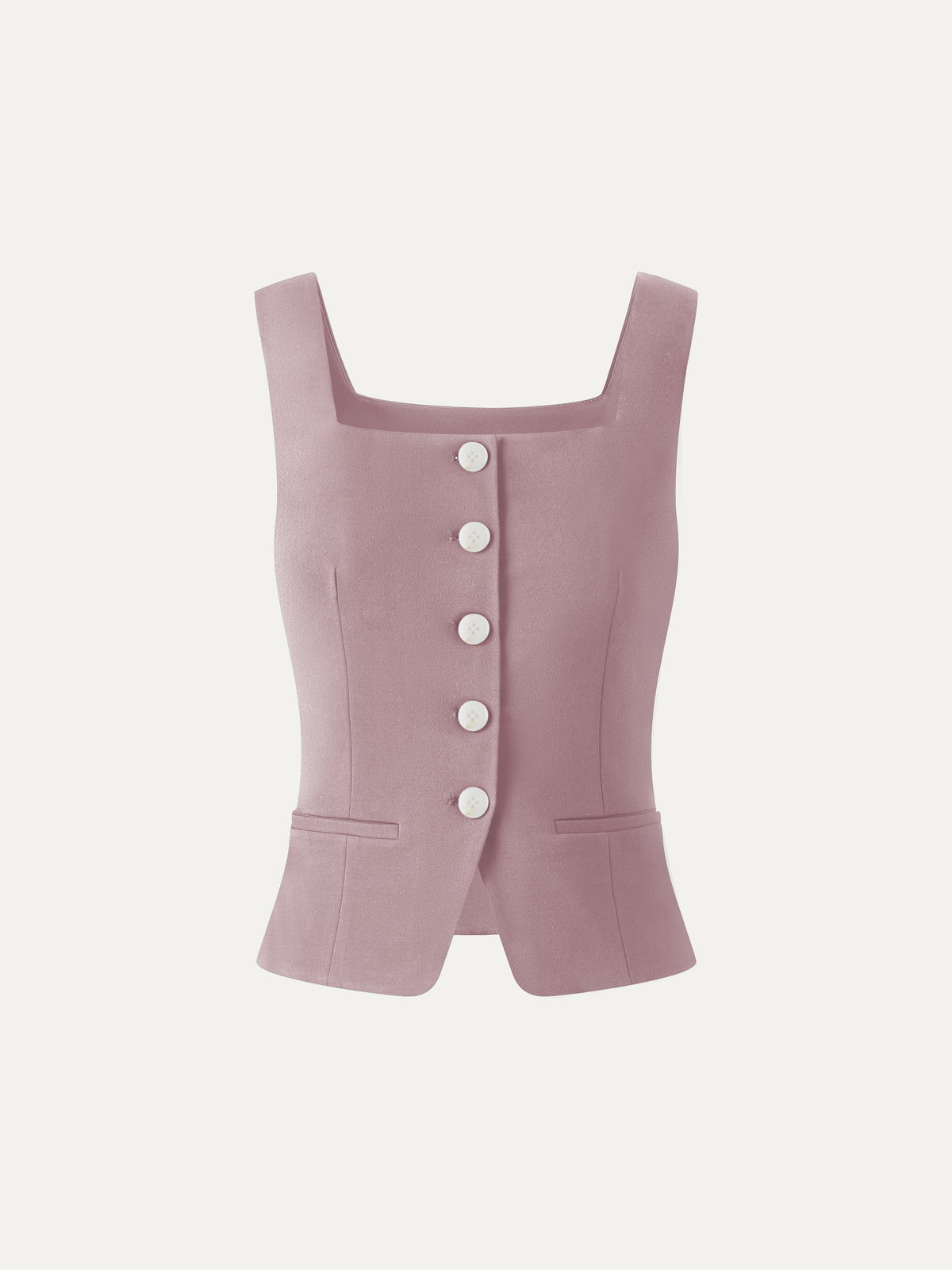 OGLmove Women's Stretch Ponte Square Neck Cropped Waistcoat