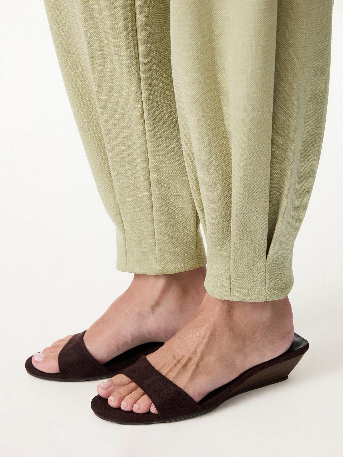 OGLmove Women's Stretch Linen-Like Wrinkle-Resistant Tapered Pants