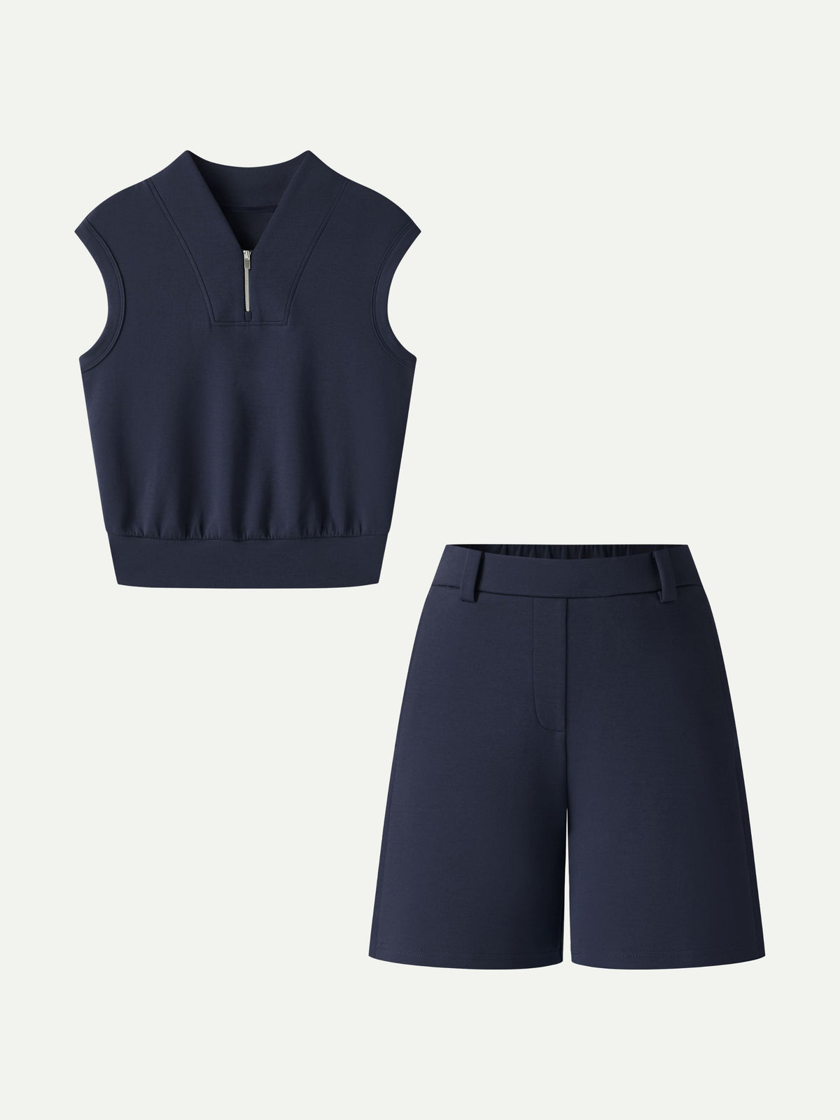 OGLmove Women's Banded Hem Travel Top and Shorts Set