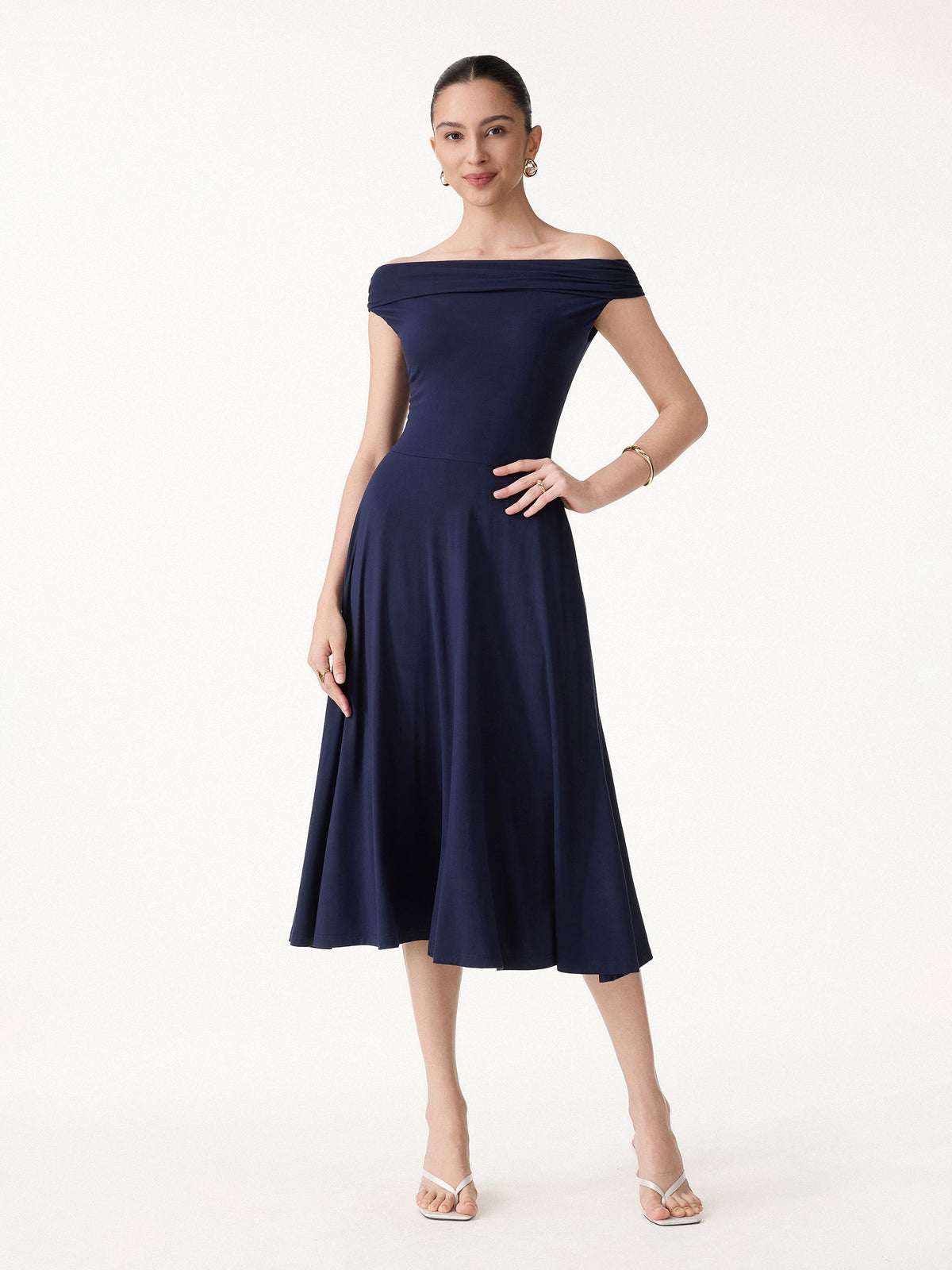OGLmove Women's Eco-SkinKiss® Multi-Wear Midi Bra Dress with Pockets