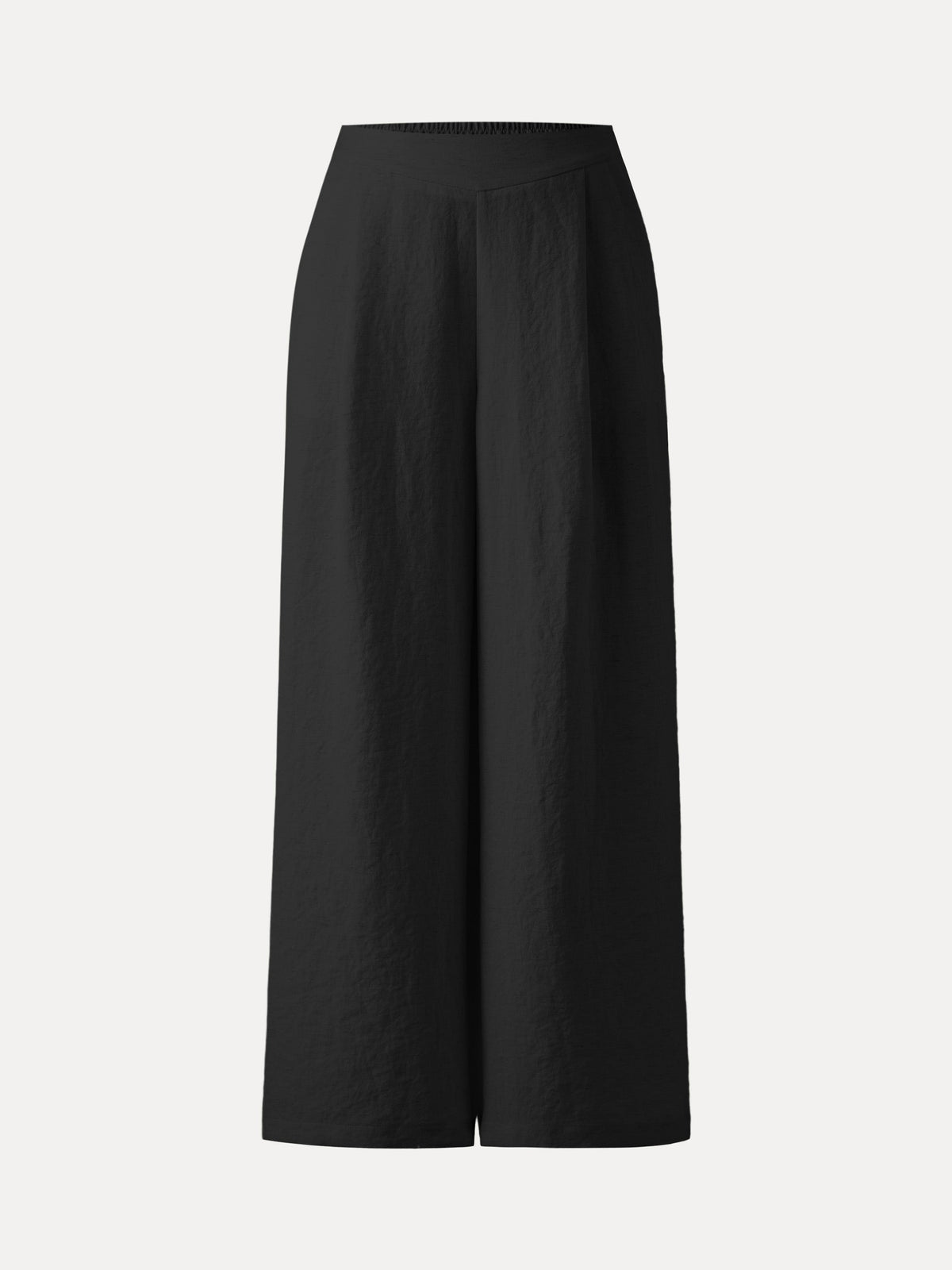 OGLmove Women's Breezy Linen-Like Mid-Rise Wide-Leg Pants with Pockets
