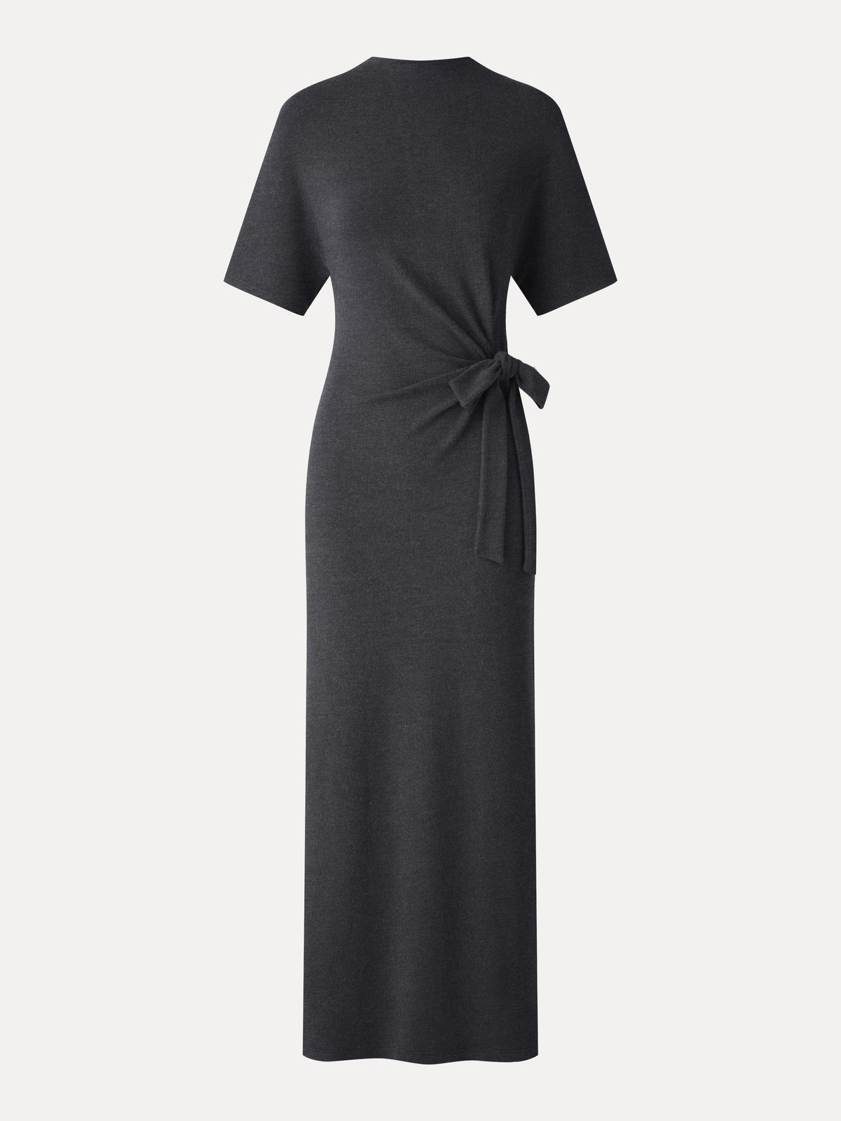 OGLmove Women's Eco-Mousse® Mock Neck Elbow Sleeve Tie-Waist Midi Dress