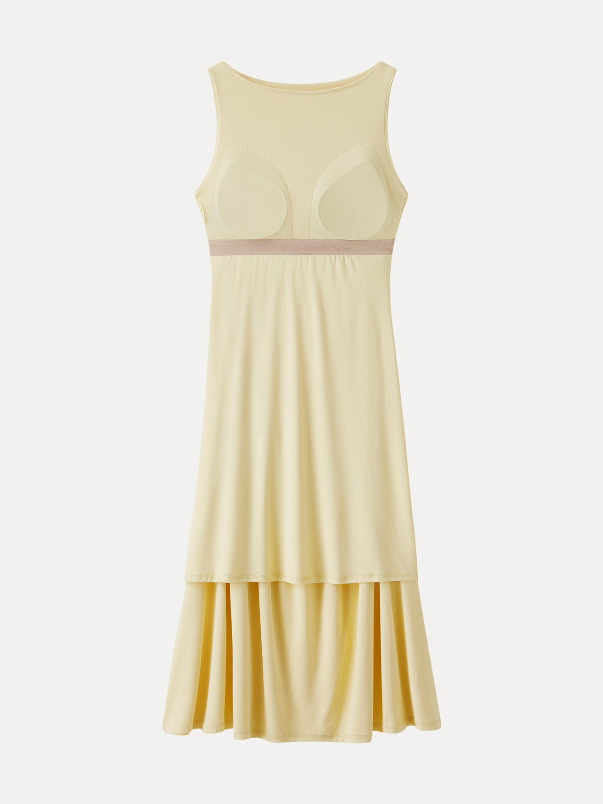 OGLmove Women's Eco-SkinKiss® Boatneck Ruched Midi Bra Dress