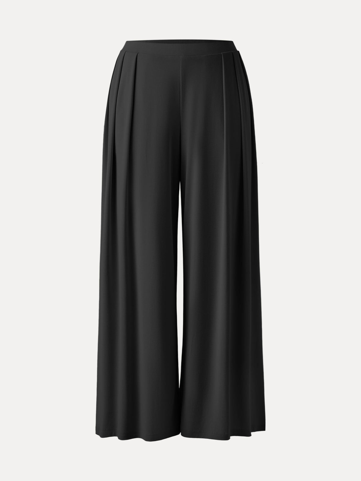 OGLmove Women's Sandwashed Mid-Rise Pleated Wide-Leg Palazzo Pants with Pockets