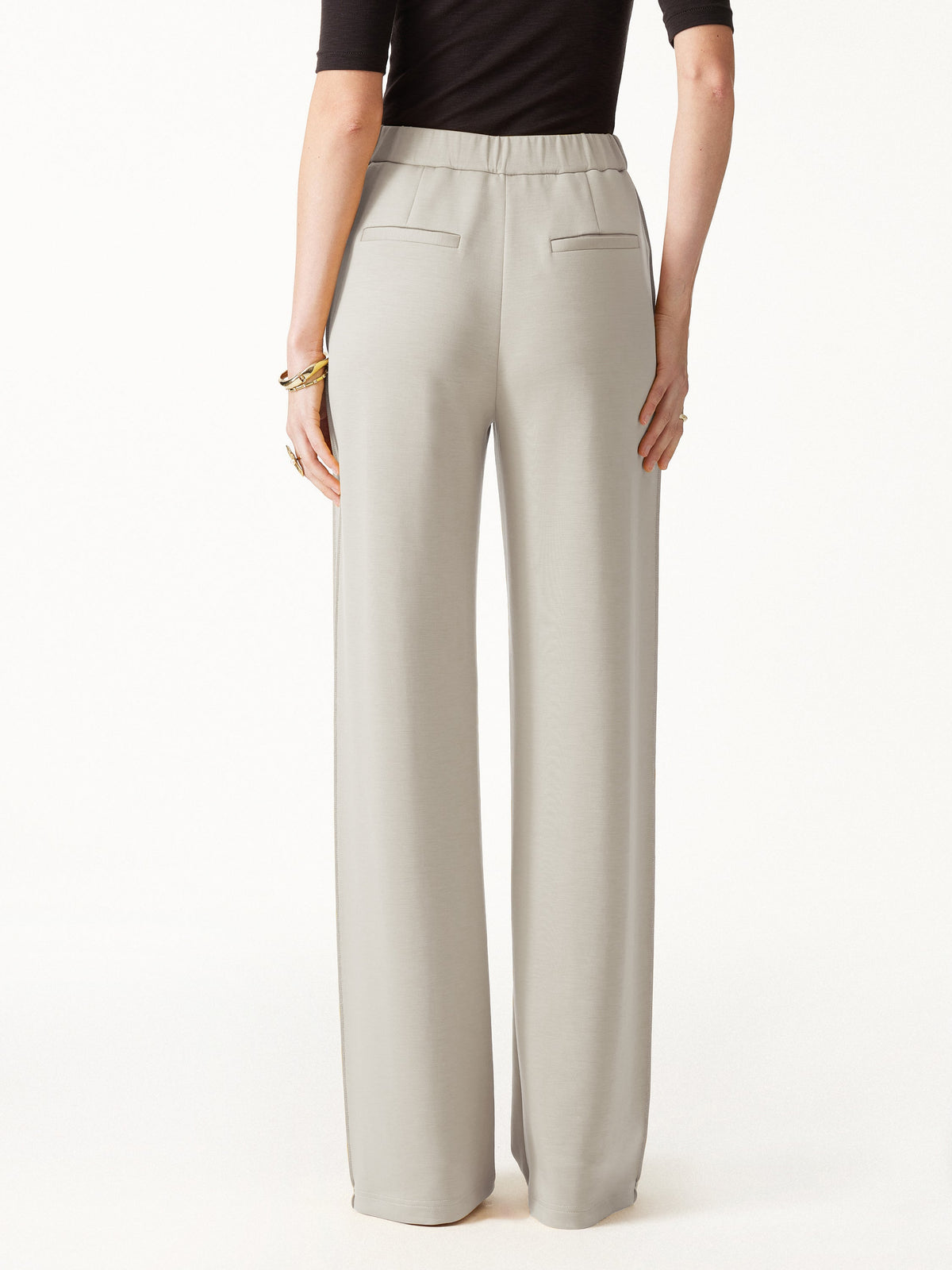 OGLmove Women's Modal Spacer Knit High-Rise Wide-Leg Pants