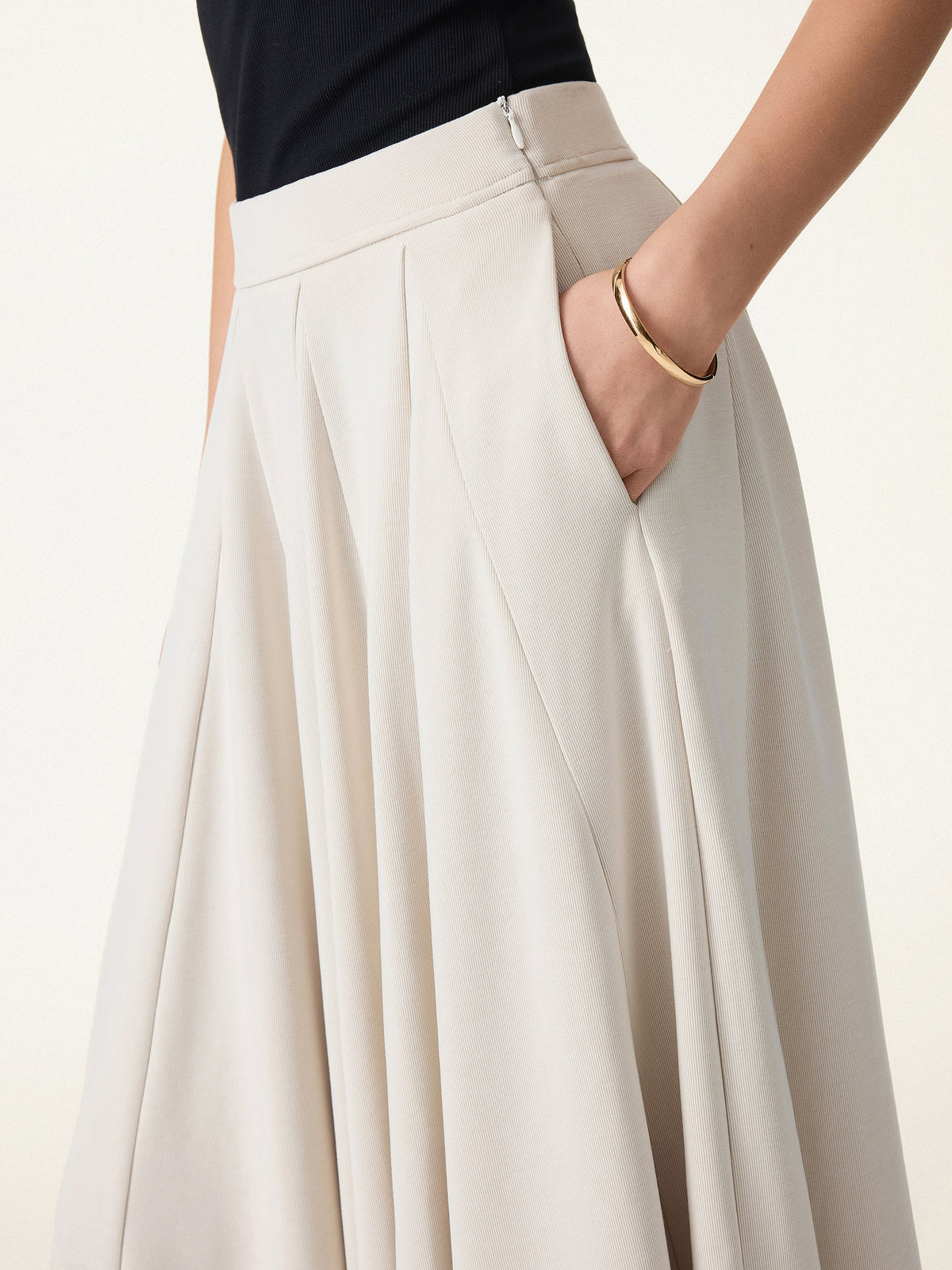 OGLmove Women's Lyocell Blend Volume Skirt with Pockets