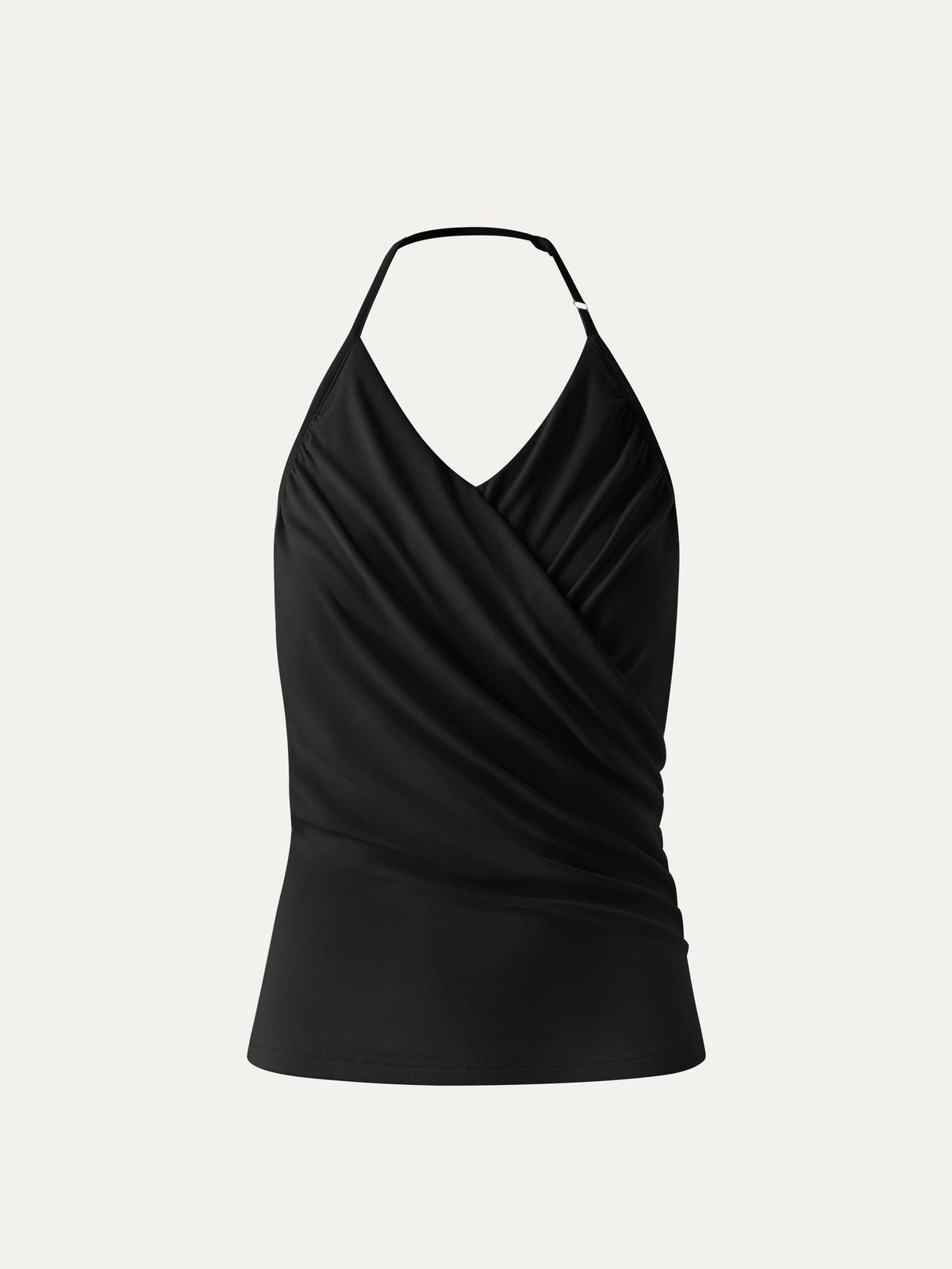 OGLmove Women's Modal Halter Neck Ruched Bra Top