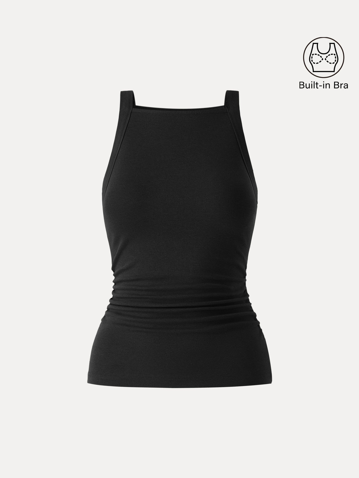 OGLmove Women's Plantive Chic Square Neck Ruched Bra Tank