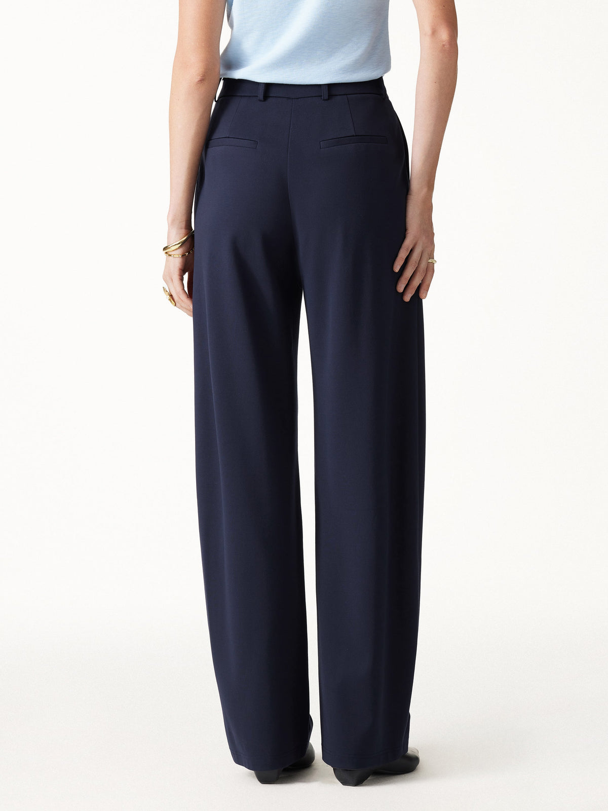 OGLmove Women's Ponte High-Rise Barrel Pants with Pockets