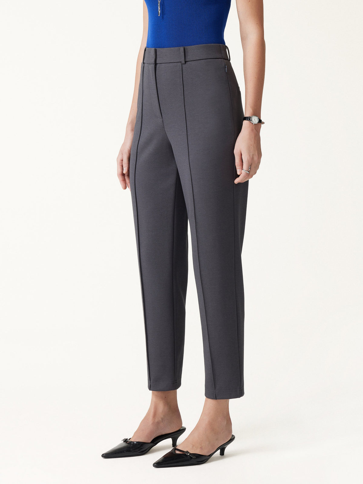 OGLmove Women's Modal Blend Ponte High-Rise Slim-Straight Pants