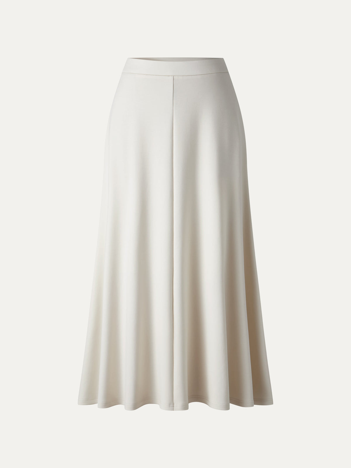 OGLmove Women's Modal Spacer Knit High-Rise Umbrella Midi Skirt with Pockets