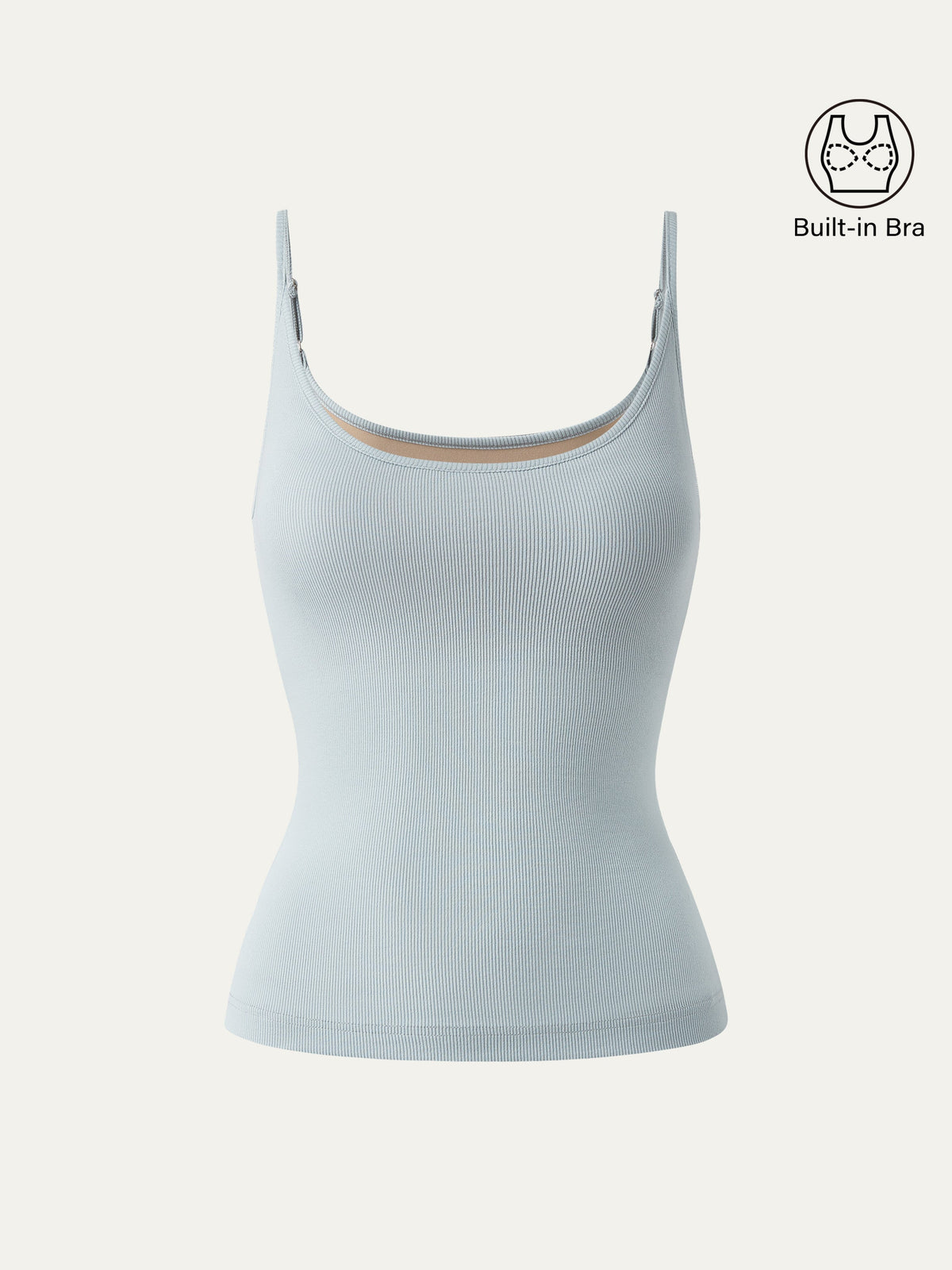 OGLmove Women's Scoop Neck Spaghetti Strap New Airy Bra Tank Top