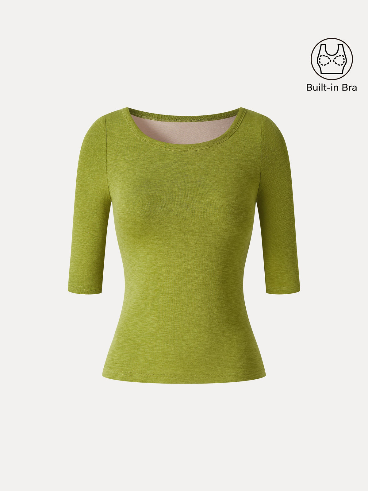 OGLmove Women's Eco-Mousse® Round Neck Elbow Sleeve Bra Top