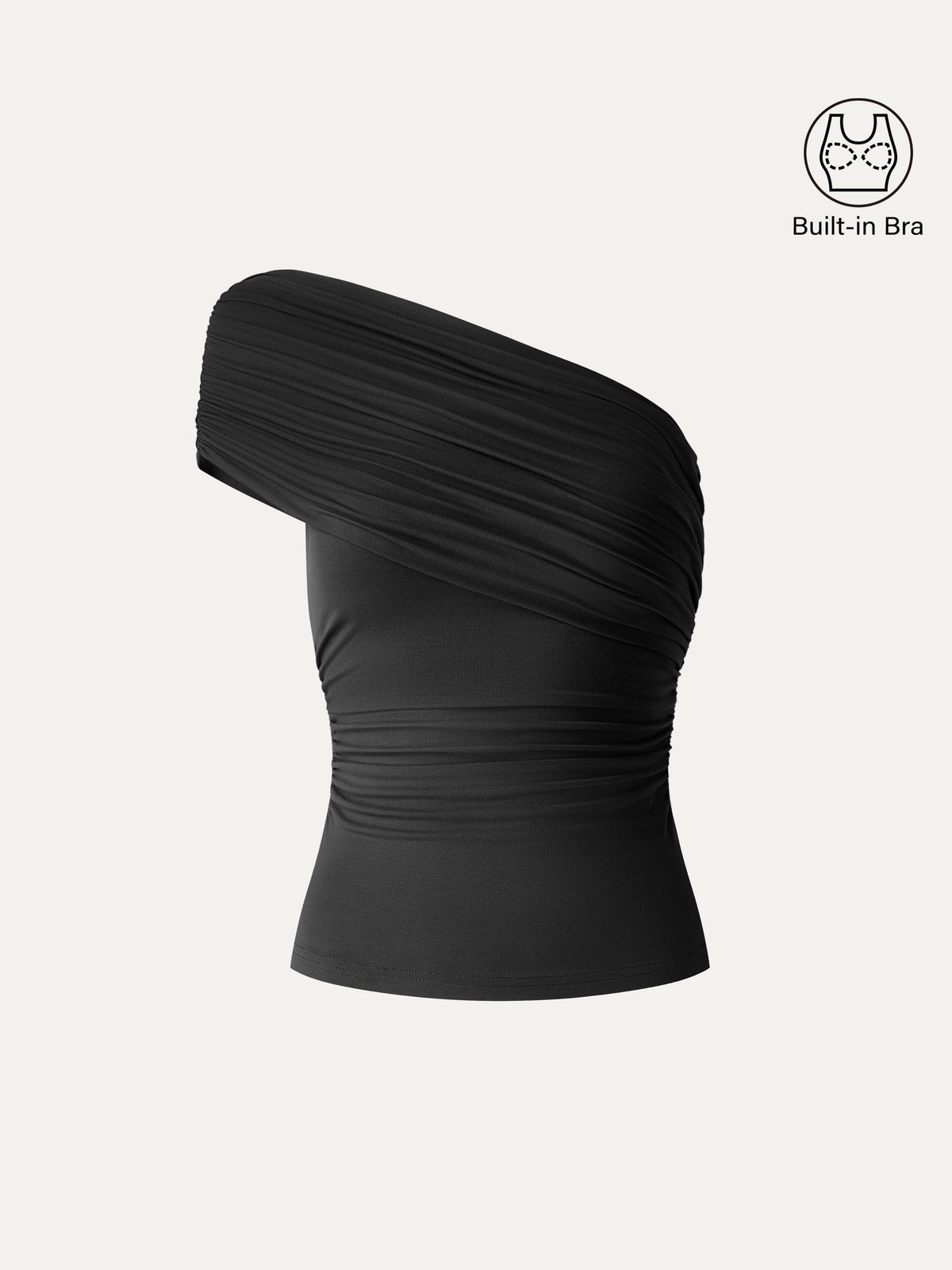 OGLmove Women's One Shoulder Gathered Bra Top