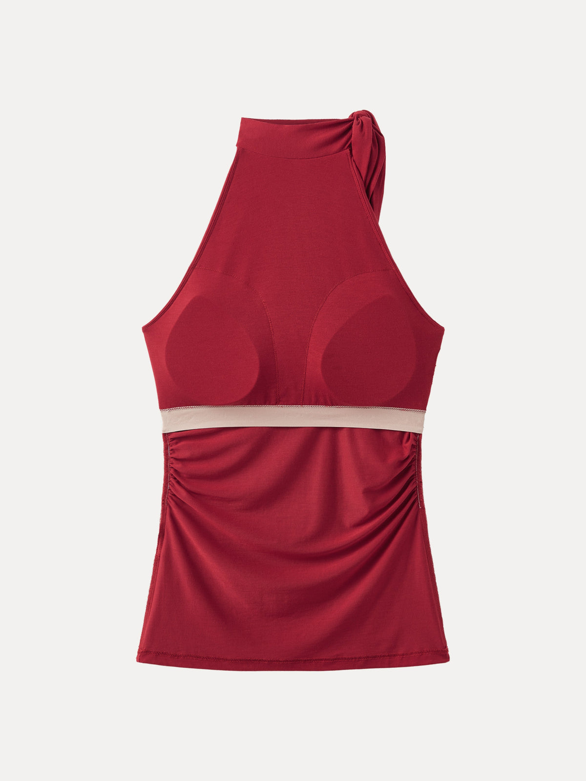 OGLmove Women's Side Ruched High Tie Neck Airy Bra Tank