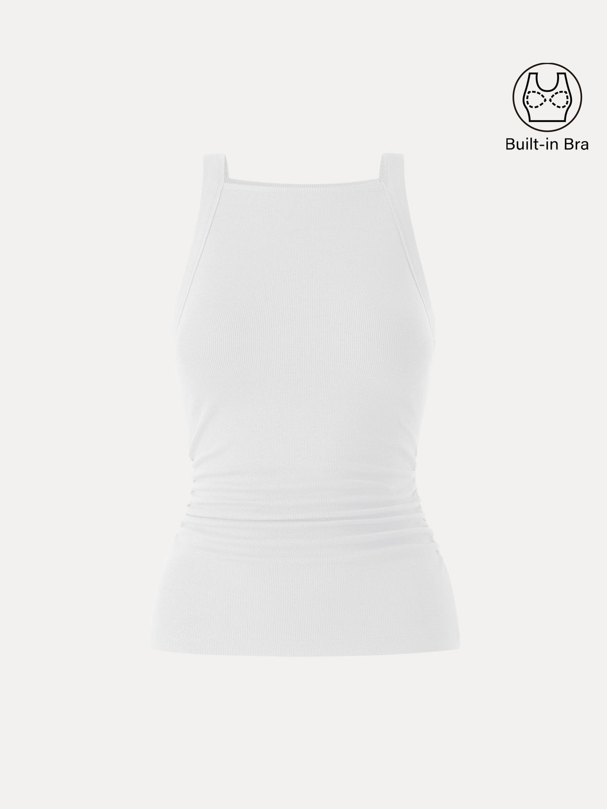OGLmove Women's Plantive Chic Square Neck Ruched Bra Tank