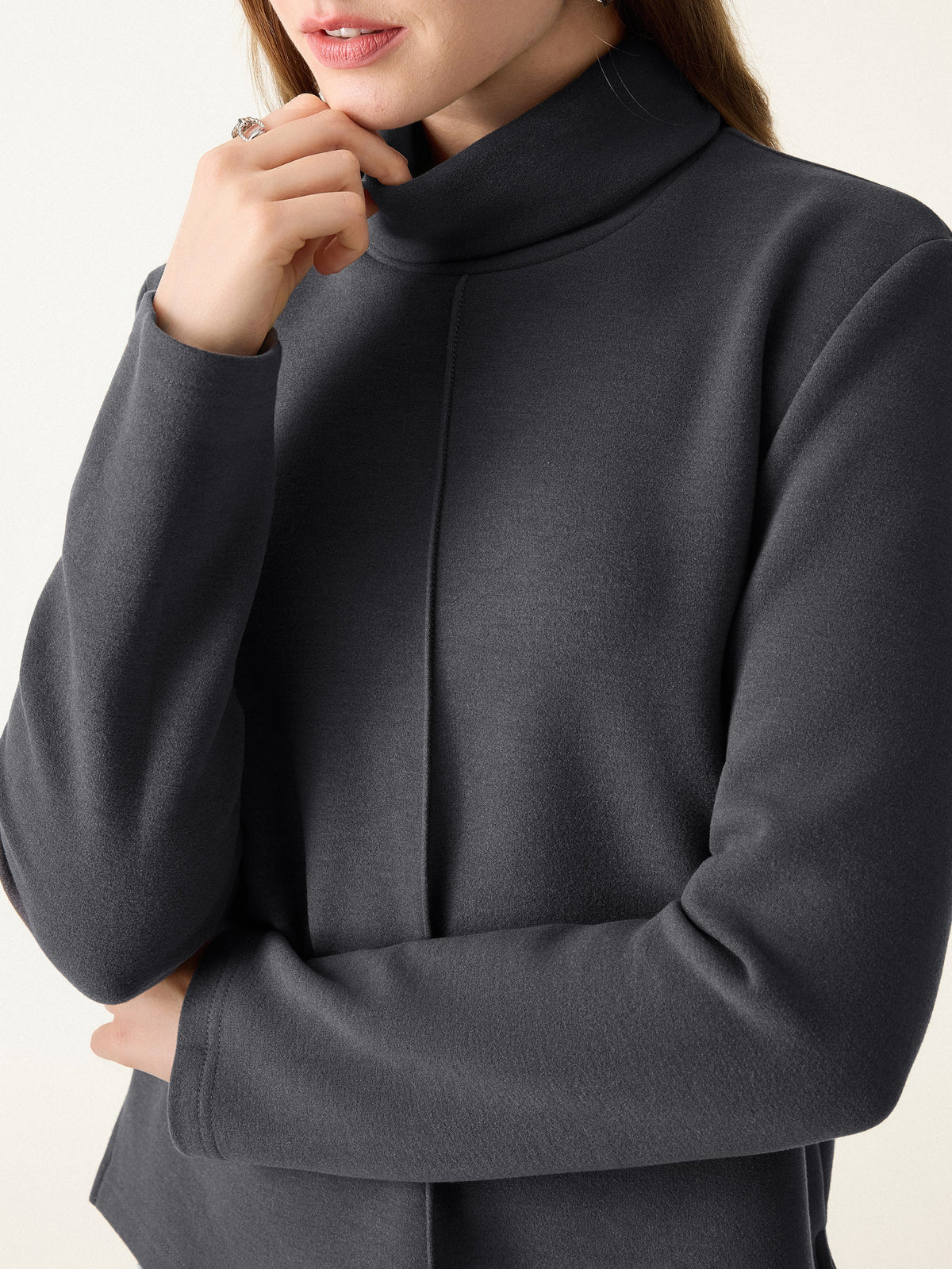 OGLmove Women's FuzzLuxe Turtleneck Long Sleeve Top