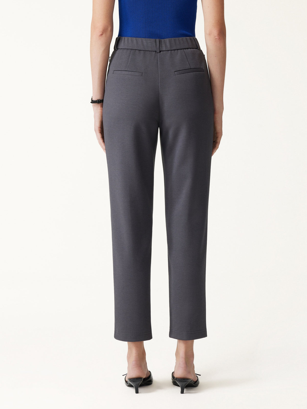 OGLmove Women's Modal Blend Ponte High-Rise Ankled Slim-Straight Pants