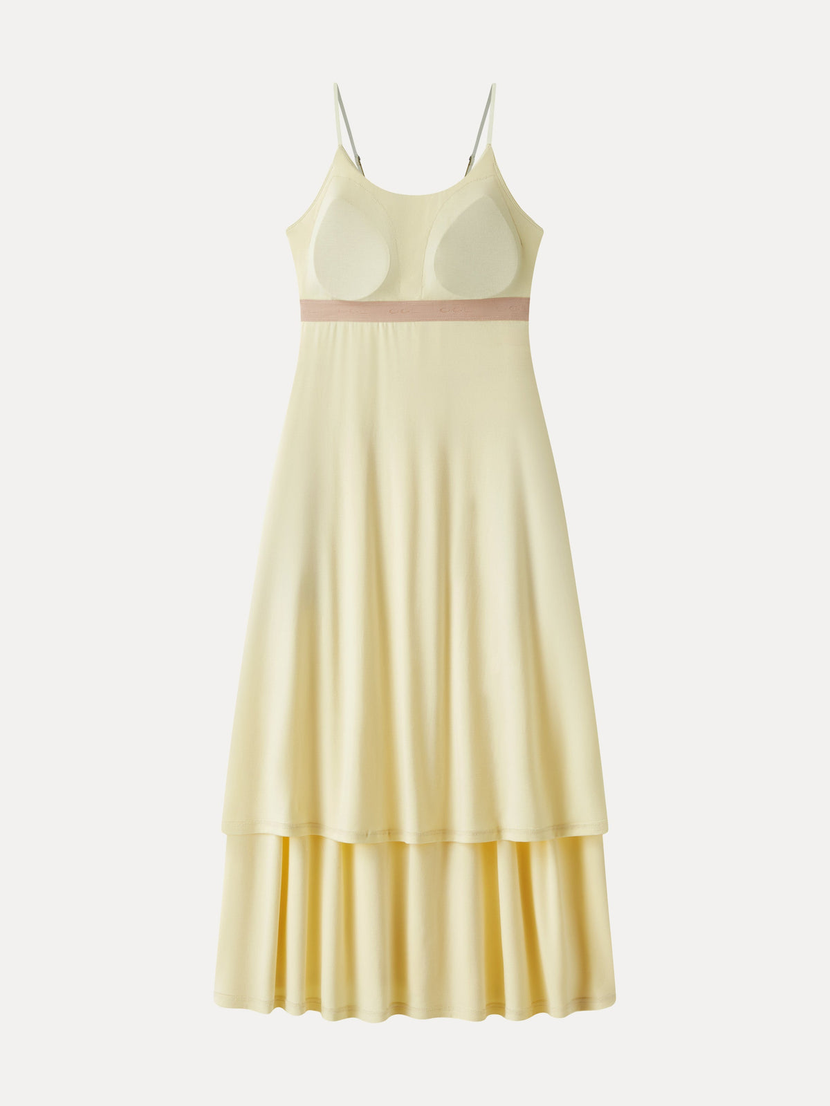 OGLmove Women's Vacay Gathered U-Neck Spaghetti Midi Bra Dress