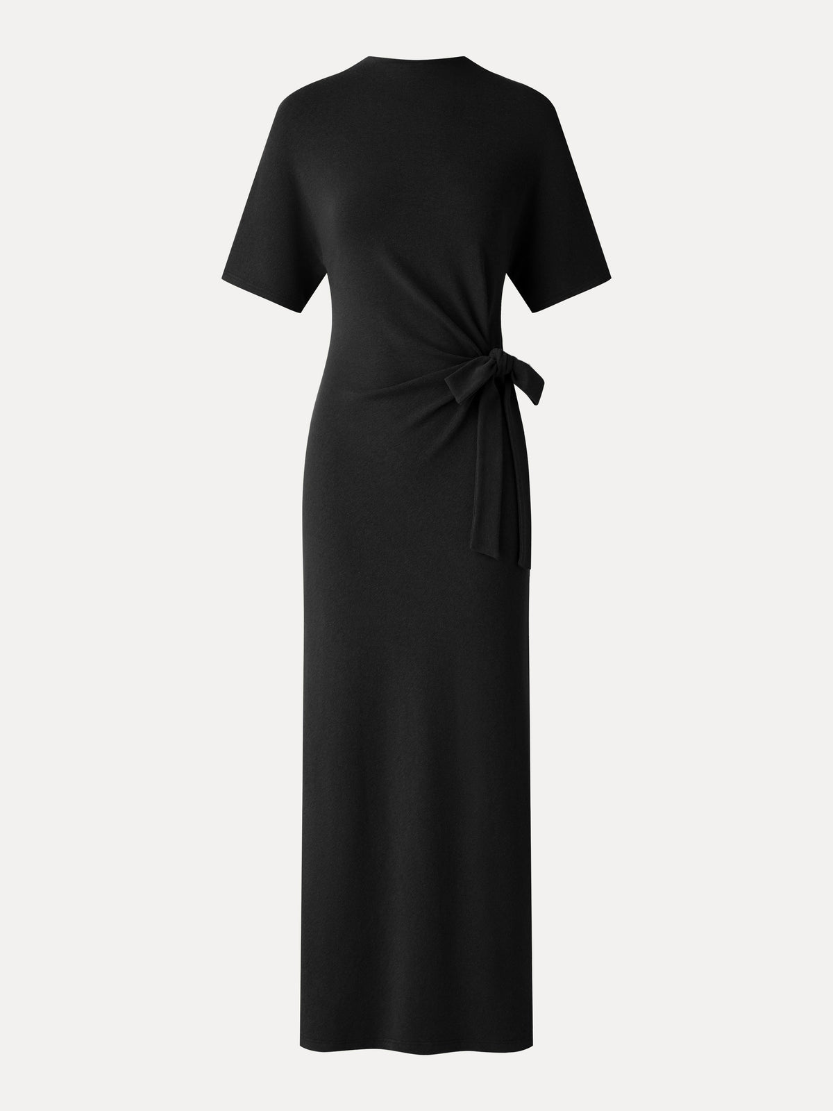 OGLmove Women's Eco-Mousse® Mock Neck Tie-Waist Midi Dress