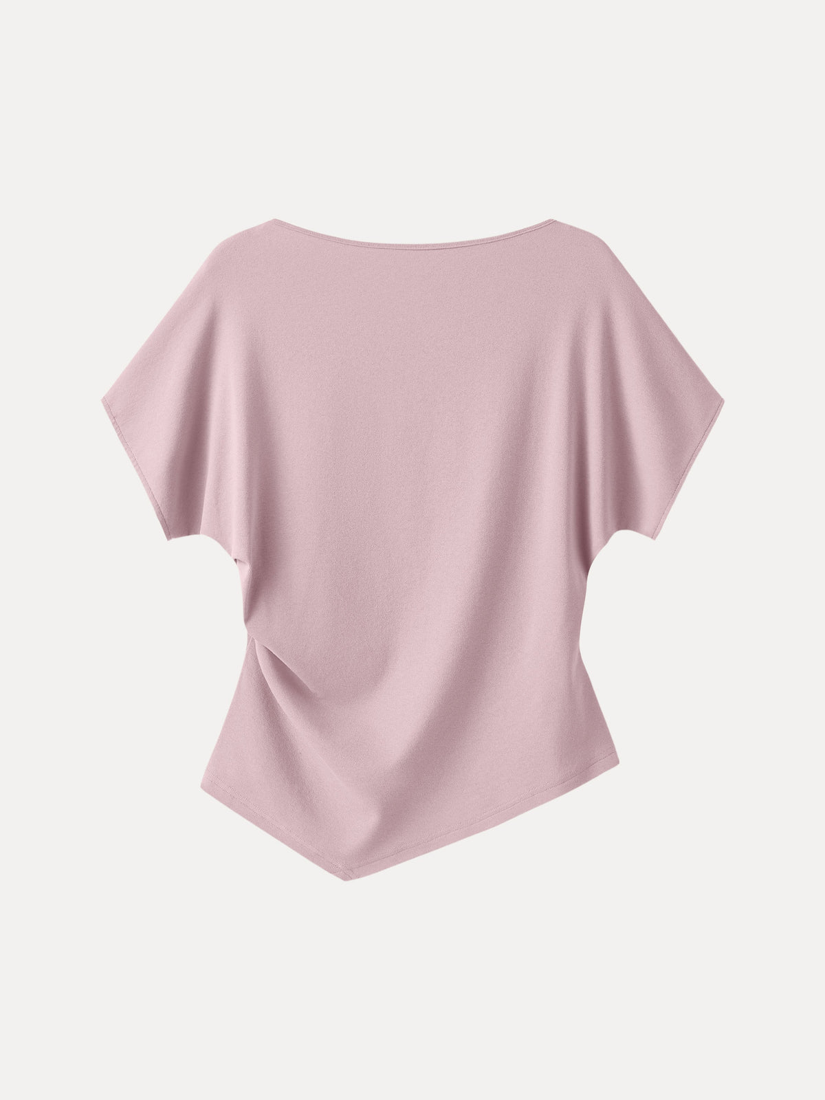 OGLmove Women's Cotton Lyocell Boatneck Angled Summer Tee