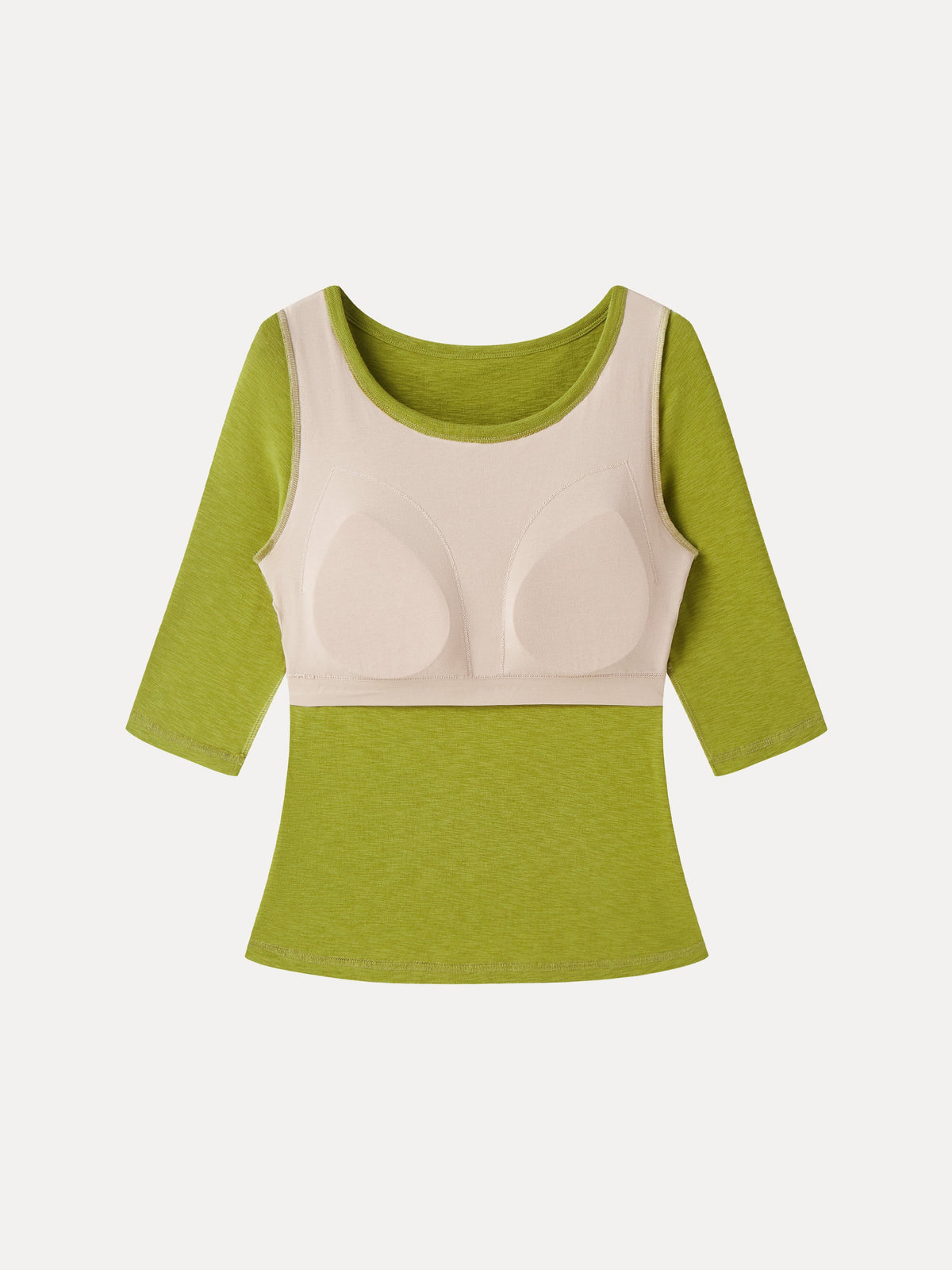 OGLmove Women's Eco-Mousse® Round Neck Elbow Sleeve Bra Top