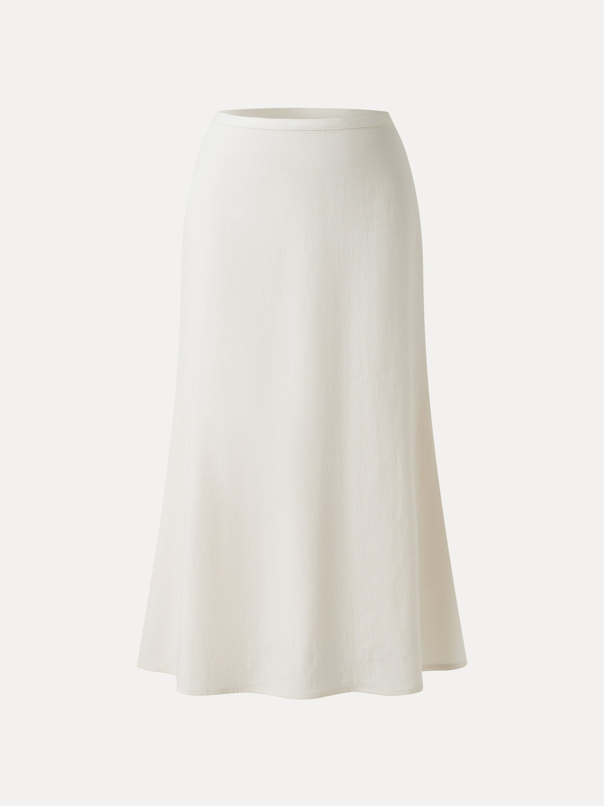 OGLmove Women's Lyocell-Linen Blend Maxi Flared Pull-On Skirt