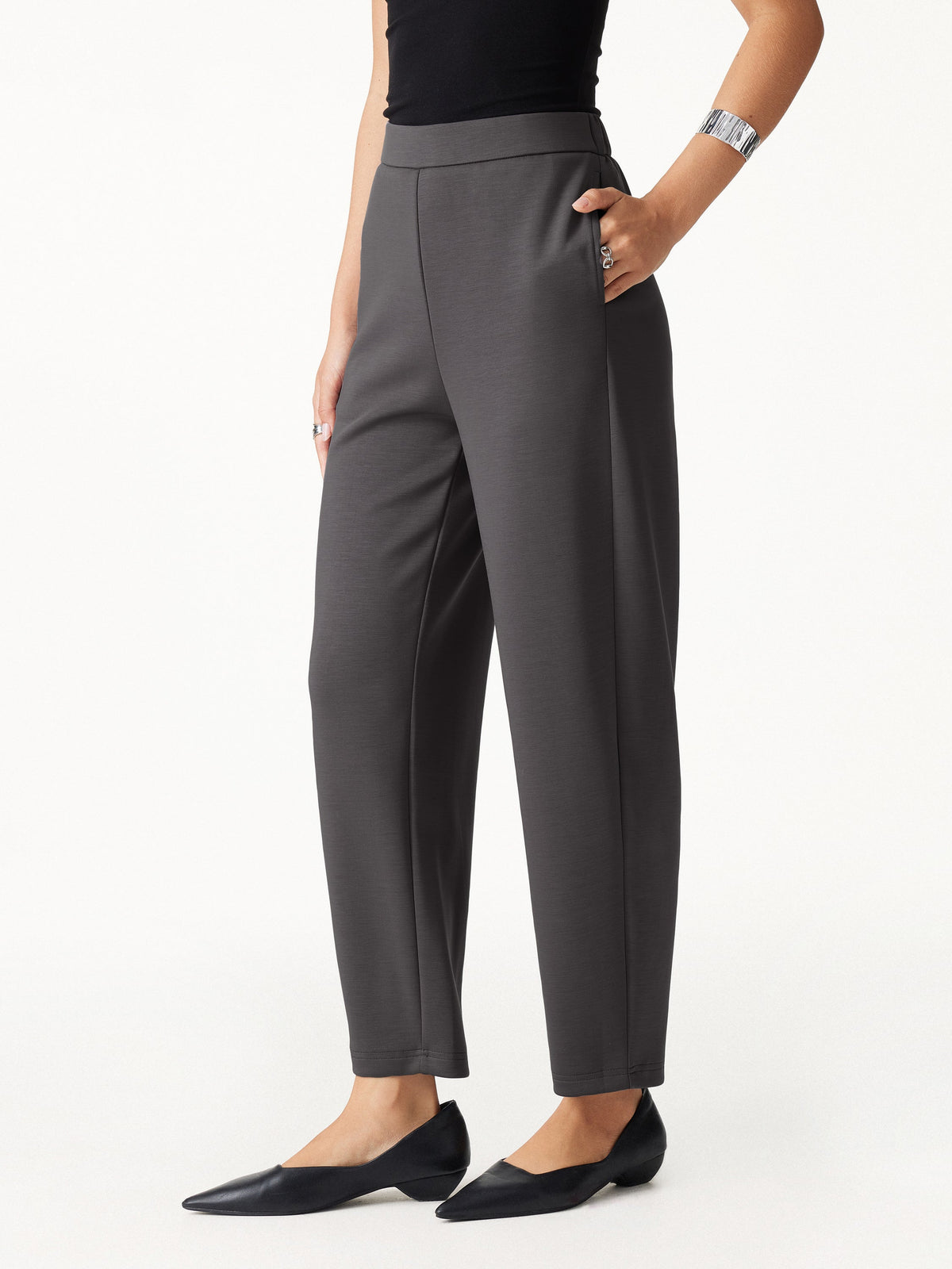 OGLmove Women's Petite TravelEase High-Rise Barrel Pants