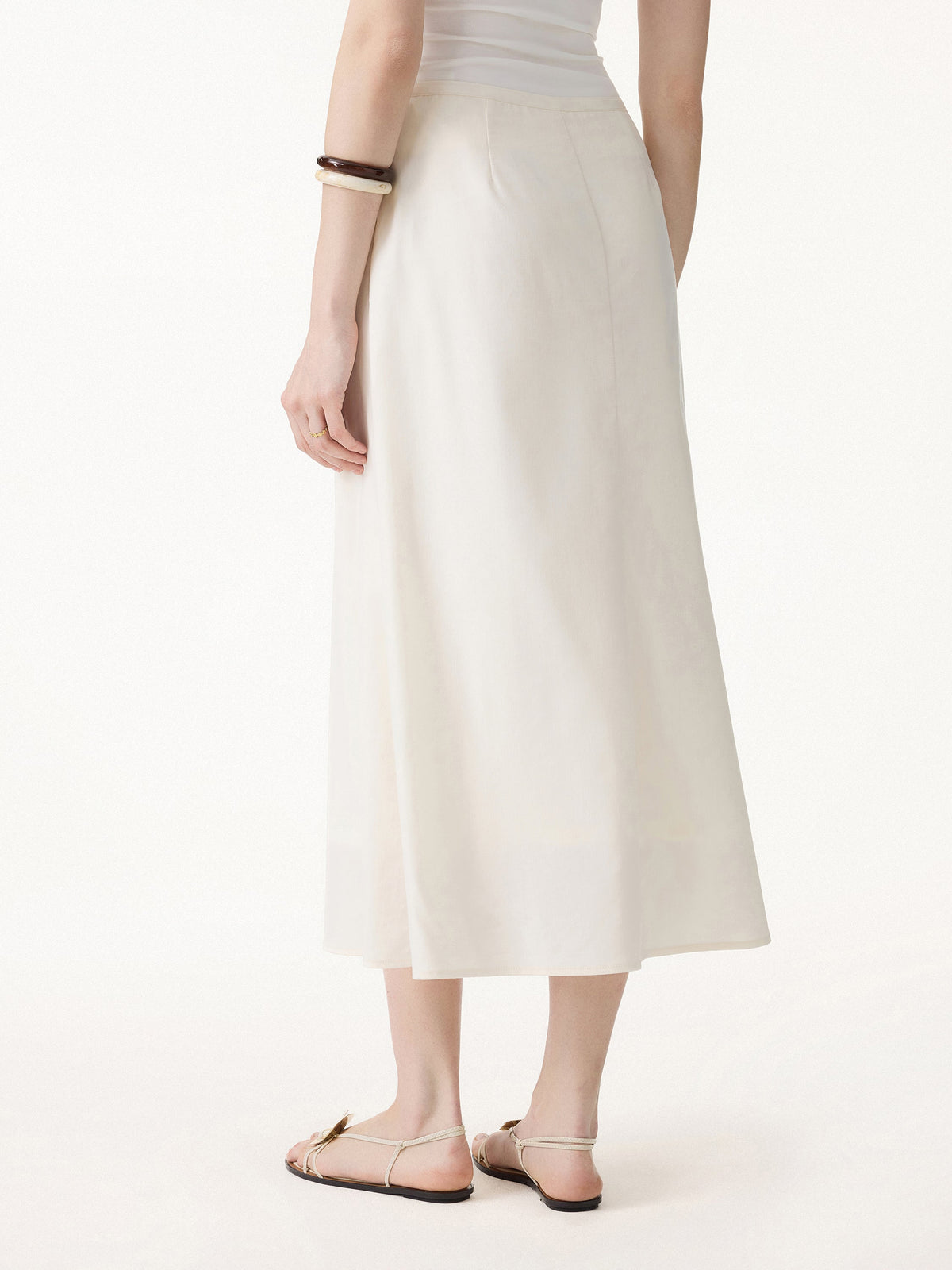 OGLmove Women's Reversible Boatneck Top and Maxi Flared Pull-On Skirt Set