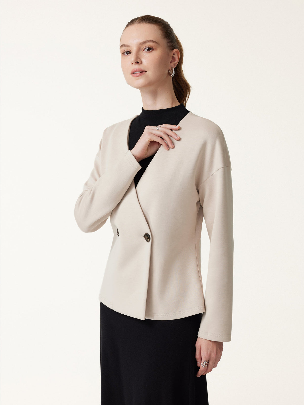 OGLmove Women's LiteWarm Spacer Knit Long Sleeve Cardigan