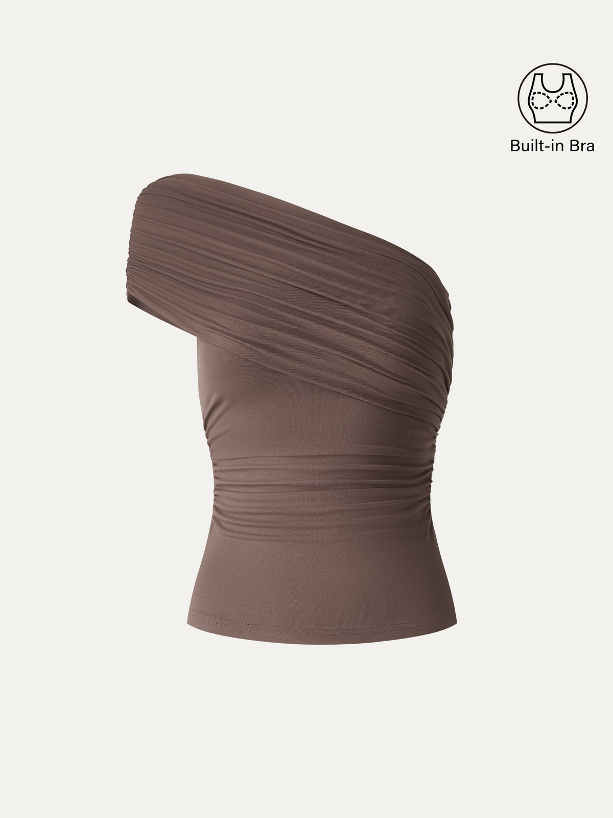 OGLmove Women's One Shoulder Gathered Bra Top