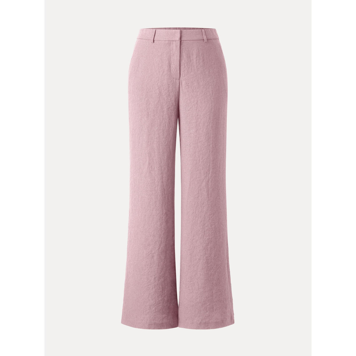 OGLmove Women's European Linen-Like Mid Rise Flared Pant with Pockets
