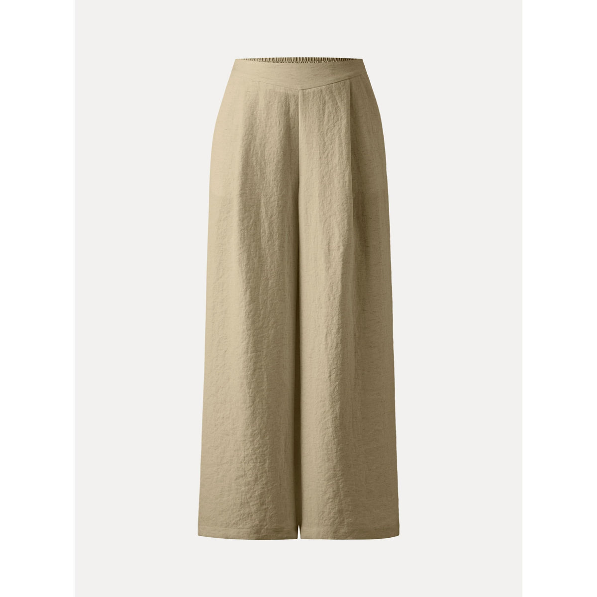 OGLmove Women's Breezy Linen-Like Mid-Rise Wide-Leg Pants with Pockets