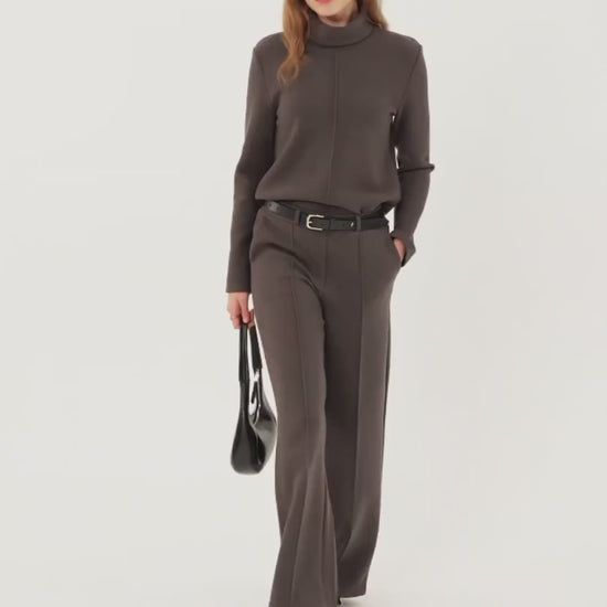 OGLmove Women's FuzzLuxe Turtleneck Long Sleeve Top