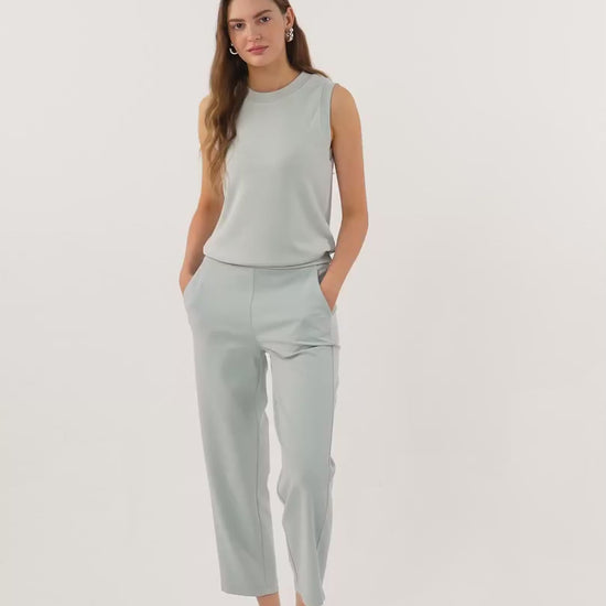 OGLmove Women's Mid Rise Pull-on Tapered Pant with Pockets