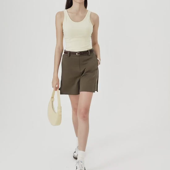 OGLmove Women's Air Cotton Mid-Rise Travel Shorts