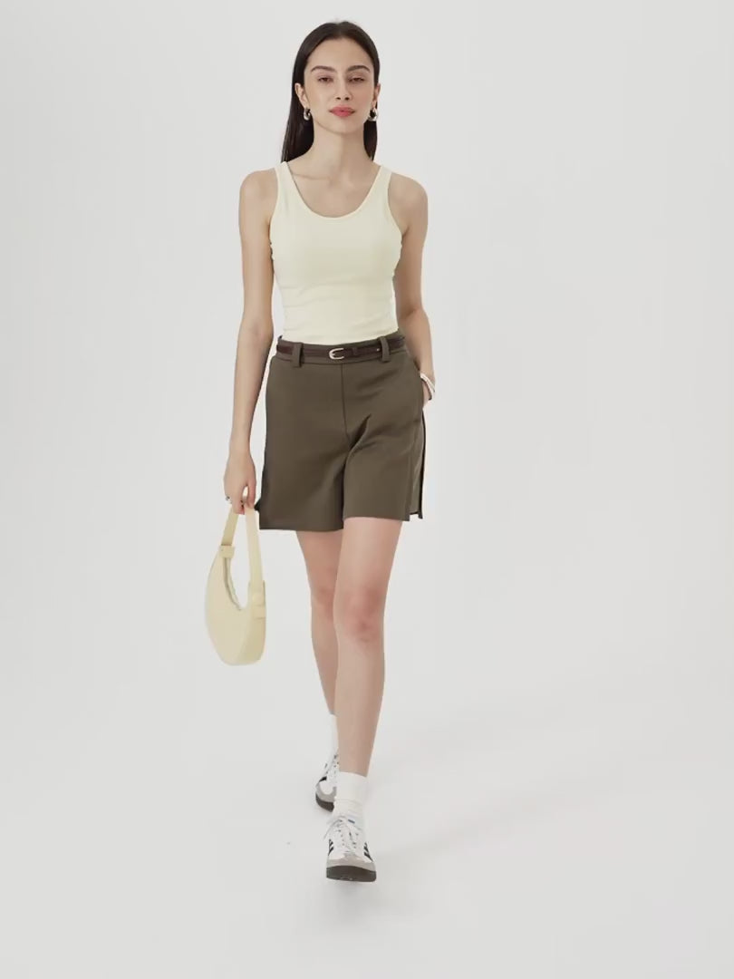 OGLmove Women's Air Cotton Mid-Rise Travel Shorts