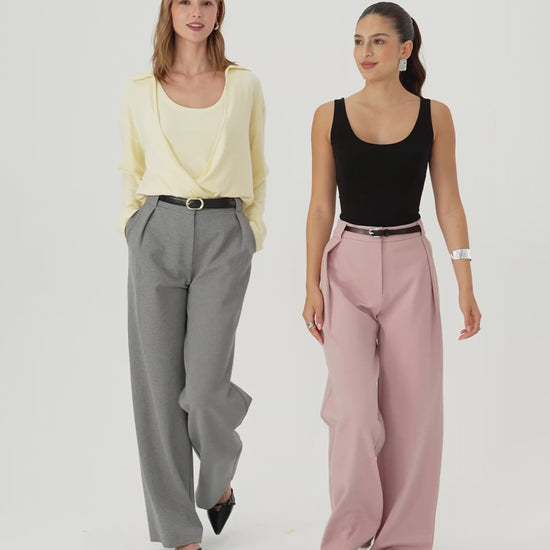 OGLmove Women's Ponte High-Rise Straight-Leg Pants