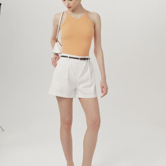 OGLmove Women's Not-See-Thru Linen-Like A-Line Shorts