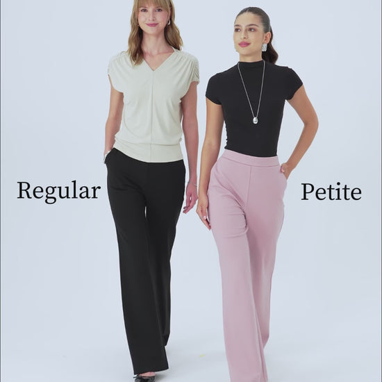 OGLmove Women's Ponte High-Rise Slim Flared Pants
